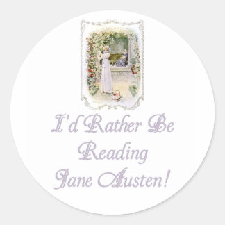 IRBR Jane Austen ! Autocollants ronds, 2 tailles