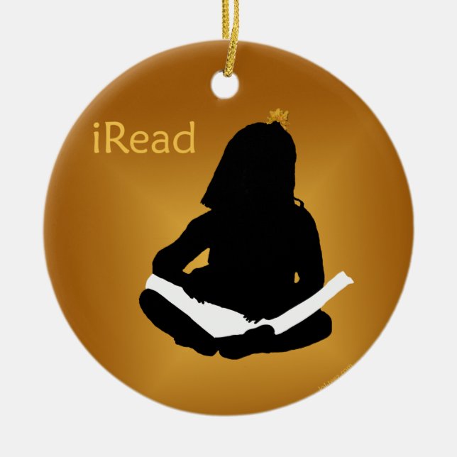 iRead Ceramic Ornament (Front)