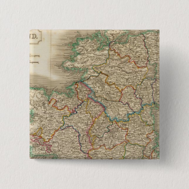 Ireland 12 2 inch square button (Front)