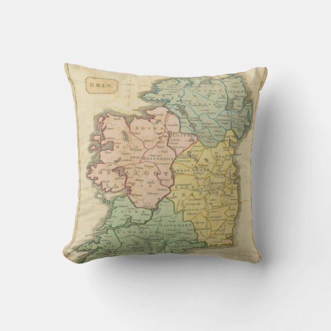 Ireland: 1810 throw pillow (Front)