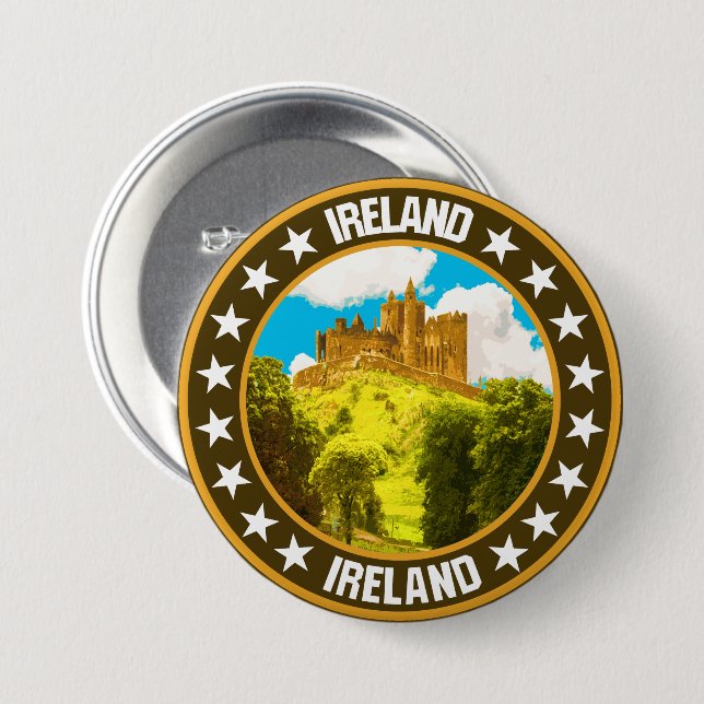 Ireland                                            3 inch round button (Front & Back)