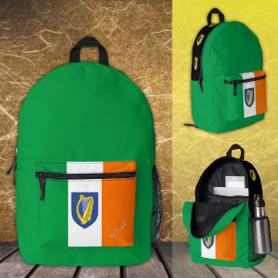 Ireland, backpack, Irish Flag / patriotic Printed Backpack