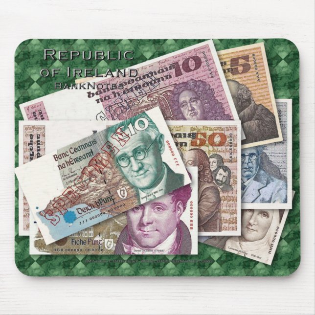 Ireland Banknotes Mousepad (Front)