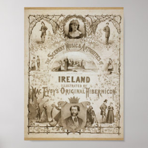 Ireland, by 'Mac Evoy's Original Hibernicon' Poster
