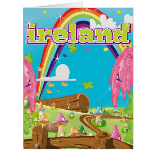 Ireland Cartoon Travel print.