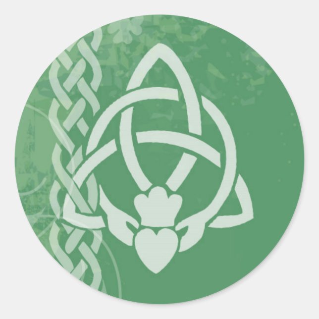 Ireland Claddagh Classic Round Sticker (Front)