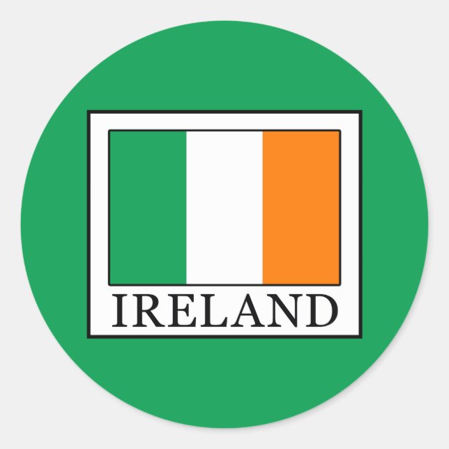 Ireland Classic Round Sticker (Front)