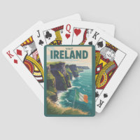 Ireland Cliffs of Moher Illustration Travel Art