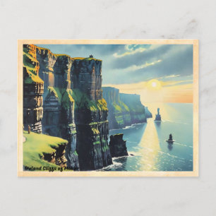 Ireland Cliffs of Moher Vintage Postcard