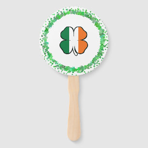 Ireland Clover Saint Patrick's Day Hand Fan