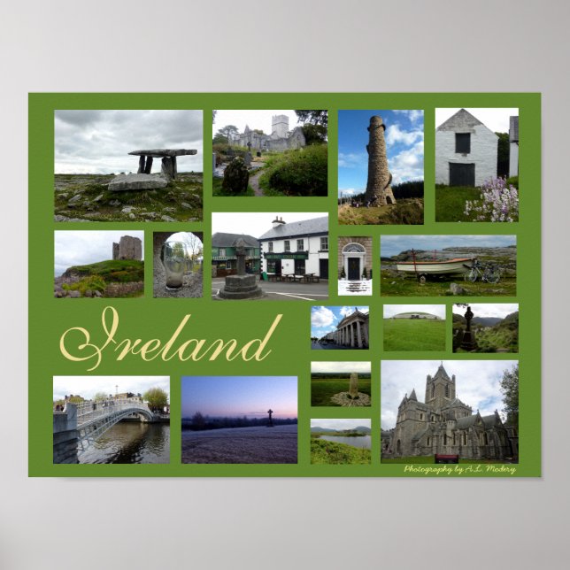 Ireland Collage (Landscape) Poster (Front)