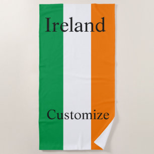 Ireland Country Flag Thunder_Cove Beach Towel