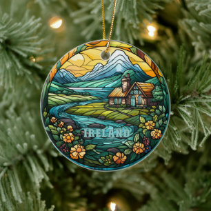 Ireland Country House Souvenir Ceramic Ornament