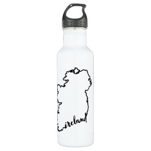 Ireland Country Outline with Ireland Script Modern 710 Ml Water Bottle