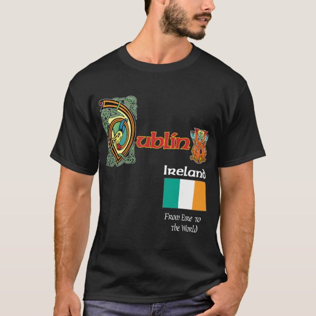 Ireland County Dublin Dark T Shirt (Front)