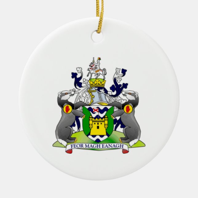 Ireland County Fermanagh Christmas Ornament (Front)