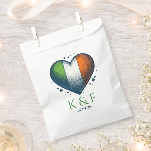 Ireland Couple Wedding Favour Bag (Clipped)
