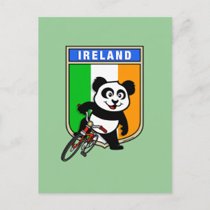 Ireland Cycling Panda Postcard