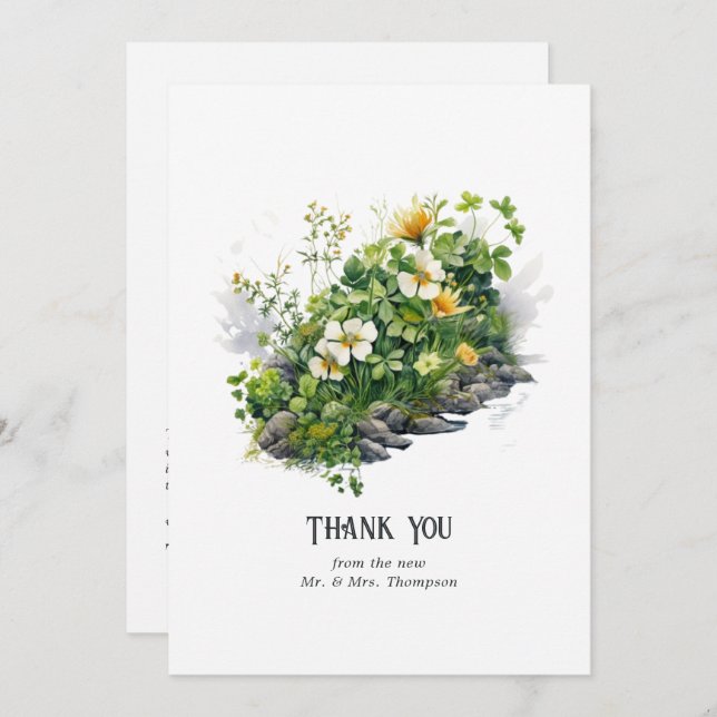 Ireland Destination Wedding Thank You Card (Front/Back)