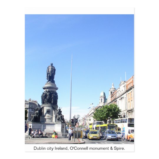 Ireland, Dublin Spire & O'Connell Monument Postcard