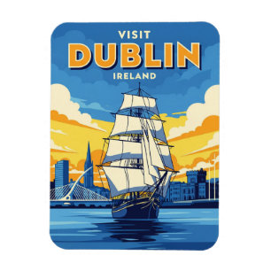 Ireland Dublin Tall Ship Magnet