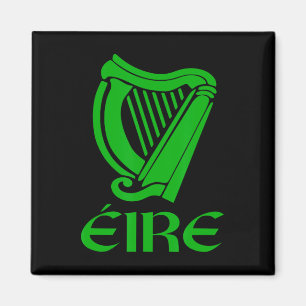Ireland Eire Eireann Irish Pride Gaelic Harp St Pa Magnet