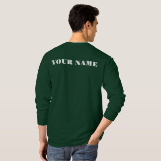 Ireland Elegance: Personalized Long Sleeve Green  T-Shirt