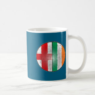 Ireland England Tee - Half Irish English Expat Puz Coffee Mug