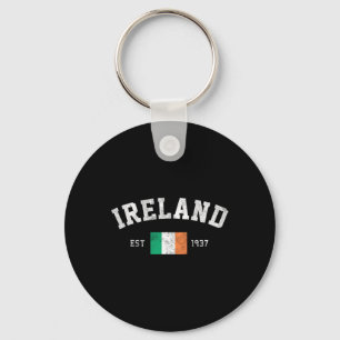Ireland Est. 1937 Irish Flag Independence Day For Keychain