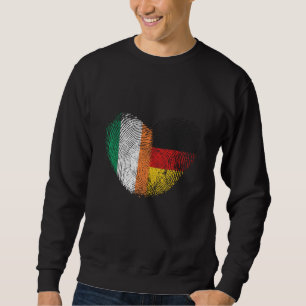 Ireland Fingerprint for Proud German-Irish Sweatshirt