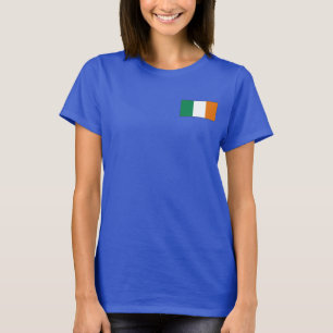 Ireland Flag and Map dk T-Shirt