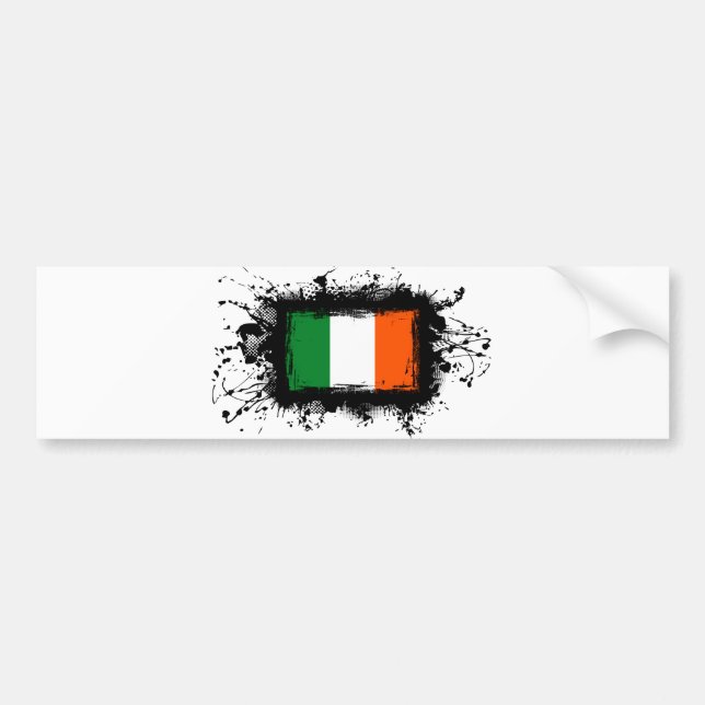Ireland Flag Bumper Sticker (Front)