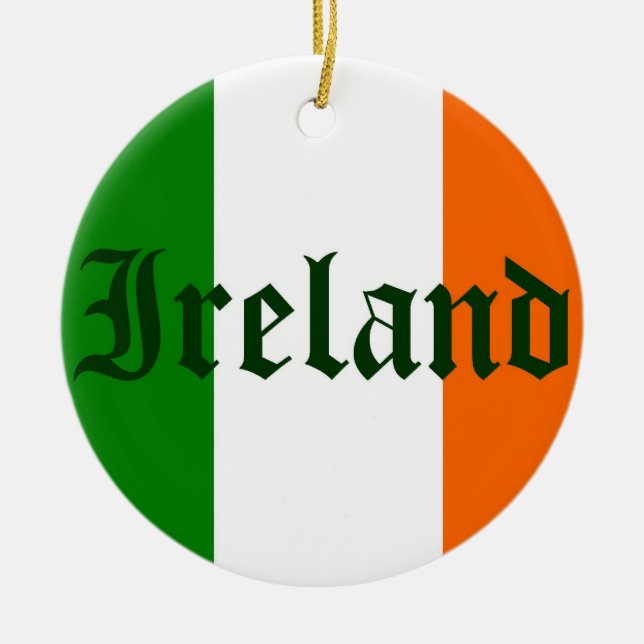 Ireland Flag Ceramic Ornament (Front)