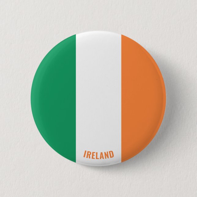 Ireland Flag Charming Patriotic 2 Inch Round Button (Front)