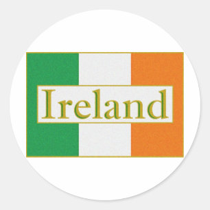 Ireland Flag Classic Round Sticker