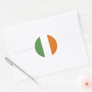 Ireland flag classic round sticker
