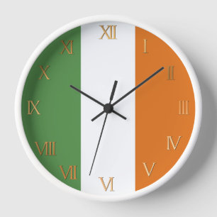 Ireland flag clock
