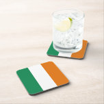 Ireland Flag Coaster<br><div class="desc">A design based on the flag of Ireland covers the front of this square coaster. Most flags have a 3:2 or 2:1 aspect ratio but here have been intelligently reshaped by FlagAndMap to fit the product while preserving the integrity of the original design. These coasters are an ideal way to...</div>
