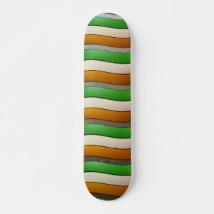 Ireland Flag Colours-Chrome by Shirley Taylor Skateboard