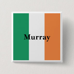 Ireland Flag Colours Irish Surname Name Custom 2 Inch Square Button