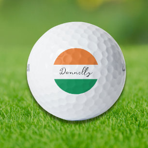 Ireland Flag Colours Irish Surname Name Custom  Golf Balls