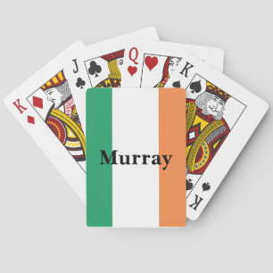 Ireland Flag Colours Irish Surname Name Custom  Playing Cards