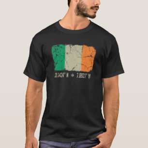 Ireland Flag Coordinates Men Women Irish Heritage T-Shirt