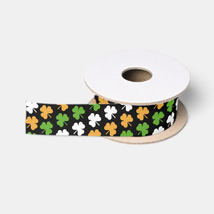 Ireland flag from shamrocks satin ribbon