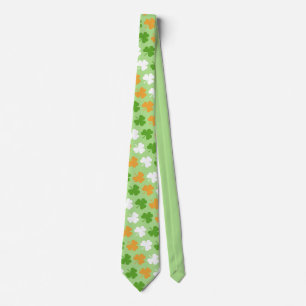 Ireland flag from shamrocks tie