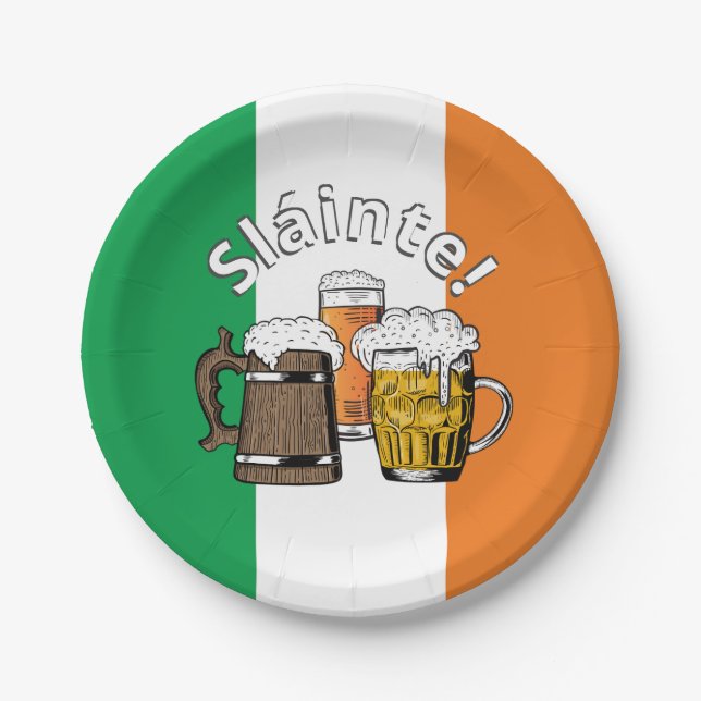 IRELAND FLAG Great Irish Beer Paper Plate (Front)
