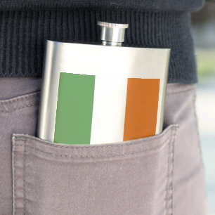 Ireland flag hip flask