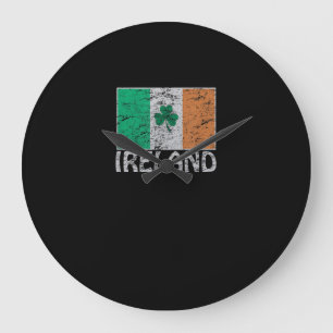 Ireland Flag Ireland Flag Irish Flags for Men and  Large Clock