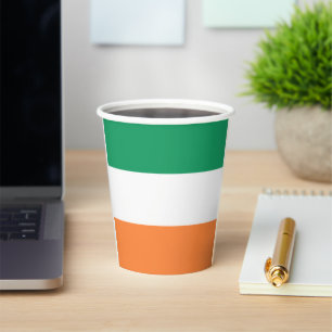 Ireland Flag: Irish Banner, Free UK Paper Cups