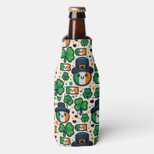 Ireland Flag Irish Shamrock Celtic St Patricks Day Bottle Cooler